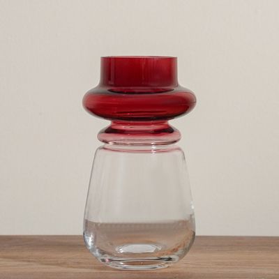 Percy Glass Vase  Gradient Red 16X16X31Cm 