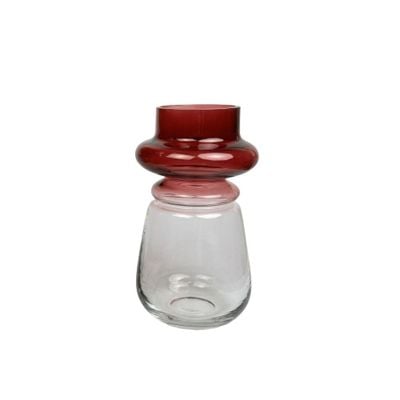 Percy Glass Vase  Gradient Red 13.5X13.5X26Cm 