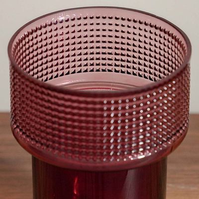 Percy Two Tone Glass Vase  Red 16.5X16.5X23Cm 