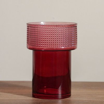 Percy Two Tone Glass Vase Red 13X13X18.5Cm 