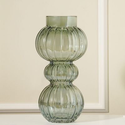 Percy Shiny Glass Vase Green 16X16X26Cm 