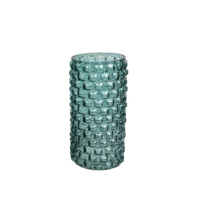 Percy Glass Vase Teal 13X13X24.5Cm 