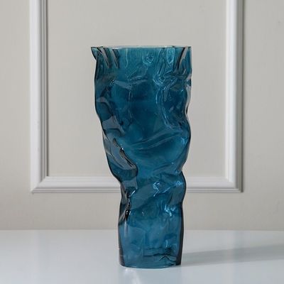 Percy Glass Vase Blue 19X19X38.5Cm 