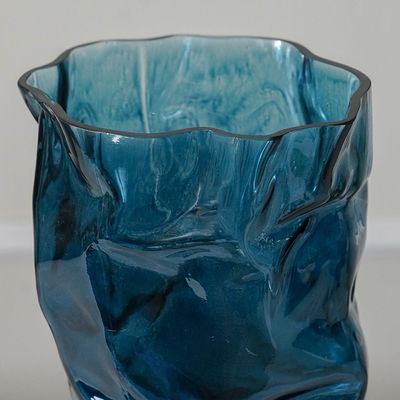 Percy Glass Vase Blue 19X19X38.5Cm 