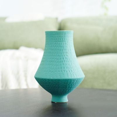 Zenith Ceramic Vase - Green - 17.5x17.5x26.8 cm 