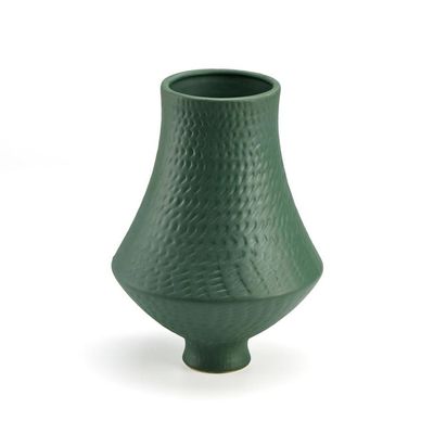 Zenith Ceramic Vase Green 17.5X17.5X26.8Cm 