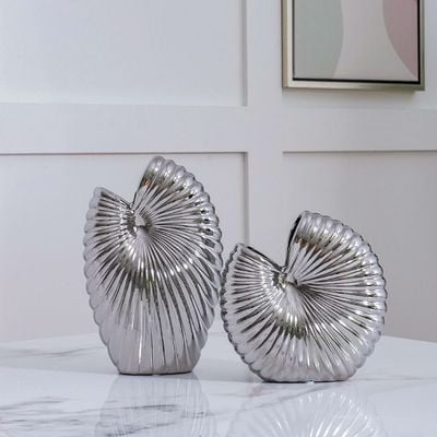 Zenith Ceramic Vase Silver 19X9X30Cm 