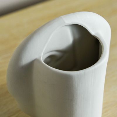 Zenith Ceramic Vase Beige 15.5X7X16.5Cm
