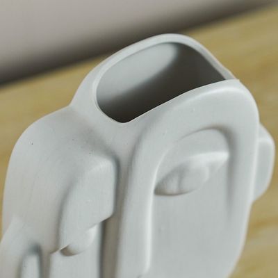 Zenith Ceramic Vase Beige 15.5X5X18Cm