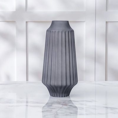 Percy Glass Vase Black 7.5X9.5X34Cm