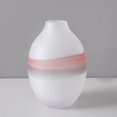 Percy Glass Vase White 14X14X20Cm 