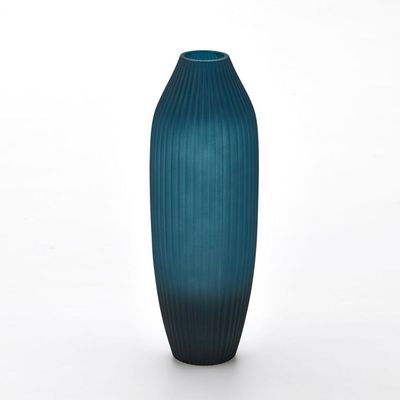 SS24-Percy Glass Vase Blue 15x13x37.5Cm (GV-5)