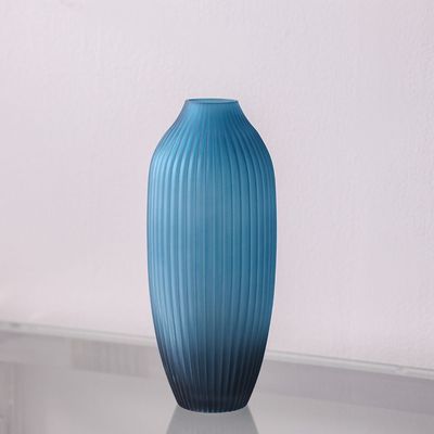 SS24-Percy Glass Vase Blue 15x13x30.5Cm (GV-6)