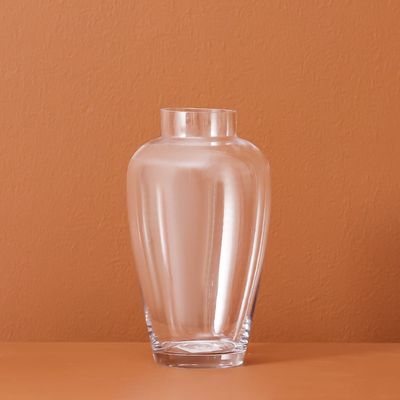 Vetro Urn Clear Glass Vase 15.5X20Cm