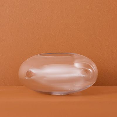 Vetro Flat Clear Glass Bowl 29X14Cm