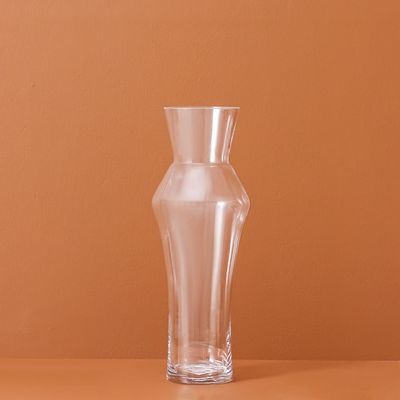 Vetro Pinched Clear Glass Vase 13.5X49.5Cm