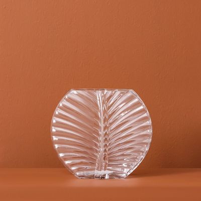 Vetro Leaf Sphere Clear Glass Vase 25X22Cm