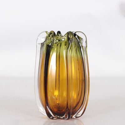 Aw24 Diana Surreal Glass Vase Sml Green/Yellow 13X19.5Cm