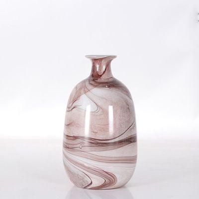 Aw24 Diana Care Culture Glass Vase Rose Marbled 18.5X33Cm