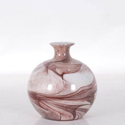 Aw24 Diana Care Culture Glass Vase Rose Marbled 21.5X23Cm