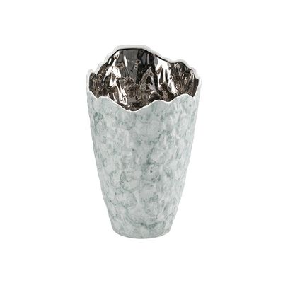 Norwich Ceramic Abstract Textured Vase L 26X26X42.5Cm Silver