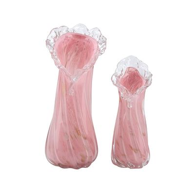 Norwich Glass Organic Vase L 23X23X41Cm Peach