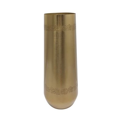 Afreen Calligraphic Cylinder Vase Gold 23X23X60Cm