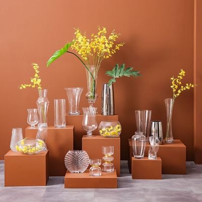 Vetro Cylinder Clear Glass Vase 12X30Cm