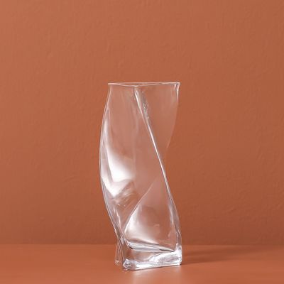 Vetro Spiral Clear Glass Vase 11.5X23Cm