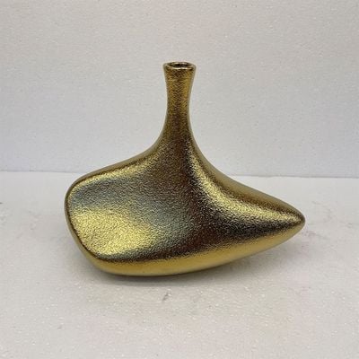 Mateo Ceramic Abstract Pebble Vase Gold 30X14X24Cm