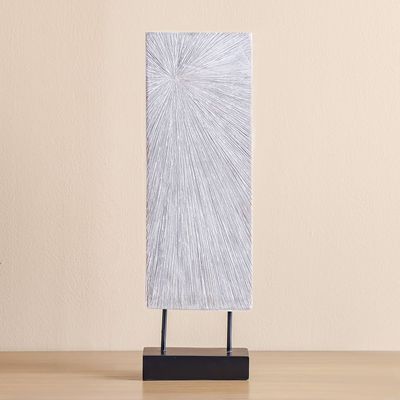 Ava Polyresin 2-Tone Texture Sculpture White 19.5X7.5X62.5Cm