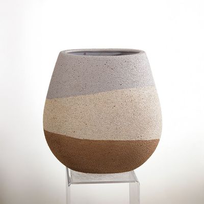 SS25 Lexie Caramel Ceramic Vase Tawny 25.8X17.7X26Cm