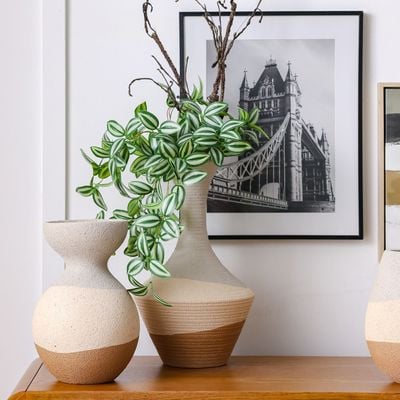 SS25 Lexie Caramel Ceramic Tumble Vase Tawny 21.5X21.5X31.5Cm