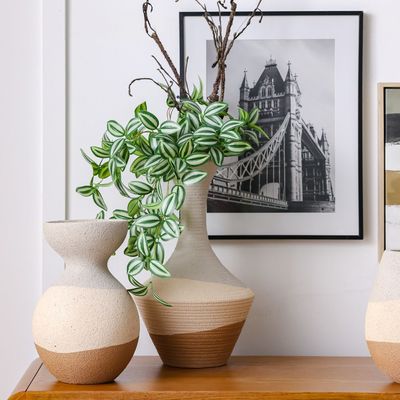 SS25 Lexie Caramel Ceramic Tumble Vase Tawny 21.5X21.5X31.5Cm