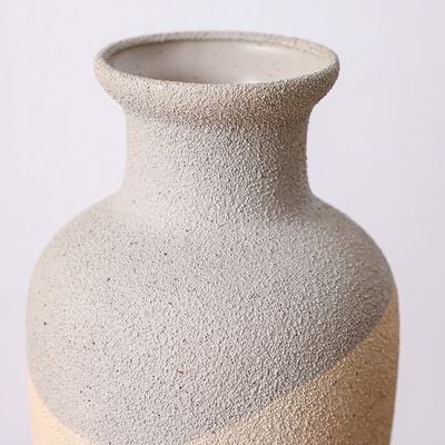 SS25 Lexie Caramel Ceramic Urn Vase Tawny 18.5X18.5X37.5Cm