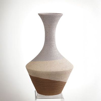 SS25 Lexie Caramel Ceramic Conical Urn Vase Tawny 25.8X25.8X44Cm