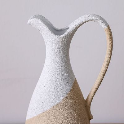 SS25 Lexie Caramel Ceramic Jug Vase Tawny 18X15.5X41.5Cm