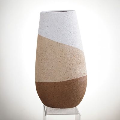 SS25 Lexie Caramel Ceramic Bouquet Vase Tawny 24.5X15.5X45Cm