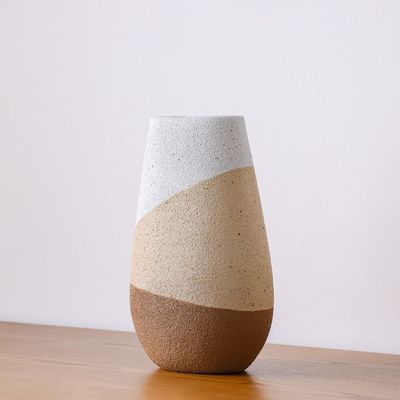 SS25 Lexie Caramel Ceramic Bouquet Vase Tawny 23X14.5X38Cm