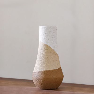 SS25 Lexie Caramel Ceramic Olpe Vase Tawny 15X15X32Cm