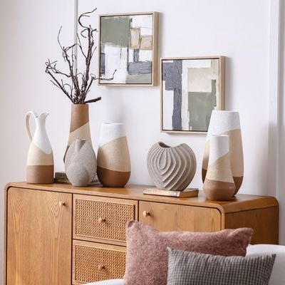 SS25 Lexie Caramel Ceramic Olpe Vase Tawny 15X15X32Cm