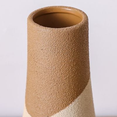 SS25 Lexie Caramel Ceramic Olpe Vase Tawny 16X16X40Cm
