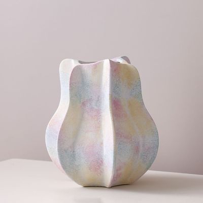 SS25 Lexie Berry Ceramic Abstract Vase Peach 23.5X22X25.5Cm