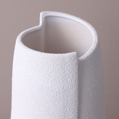 SS25 Lexie Caramel Ceramic Abstract Vase Grey 20.5X20.5X39Cm