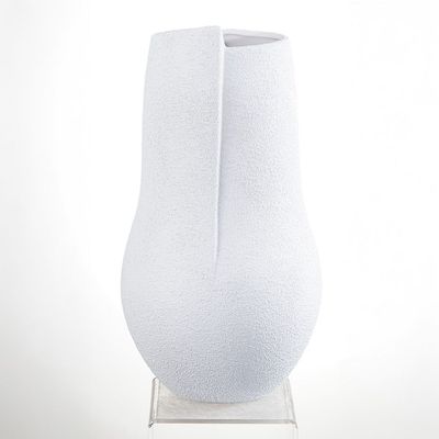 SS25 Lexie Caramel Ceramic Abstract Vase Grey 20.5X20.5X39Cm