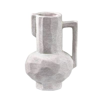 Florence Ceramic Faceted Jug Vase 16.5X12.5X24.5Cm