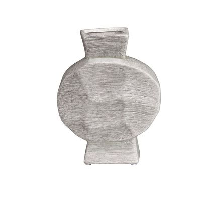 Florence Ceramic Faceted Disc Vase 18.5X8.5X24.5Cm