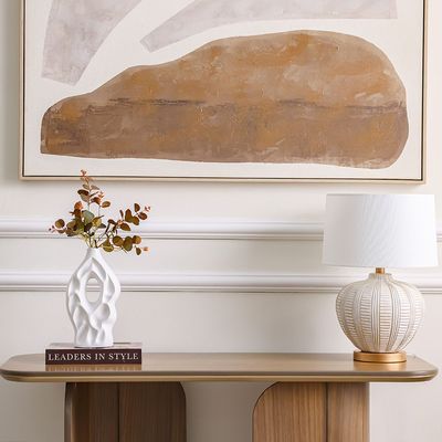 Florence Ceramic Abstract Angular Flowy Vase 15X7X27.5Cm Florence Ceramic Abstract Angular Flowy Vase 15X7X27.5Cm