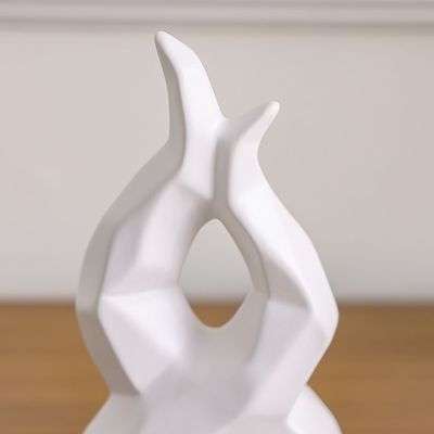 Florence Ceramic Abstract Angular Spiral Vase 15X9X29Cm