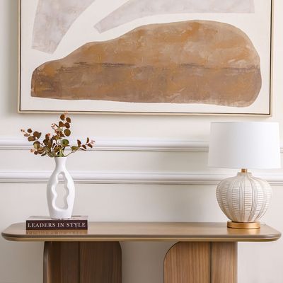 Florence Ceramic Abstract Angular Cavity Vase 13X7X27Cm
